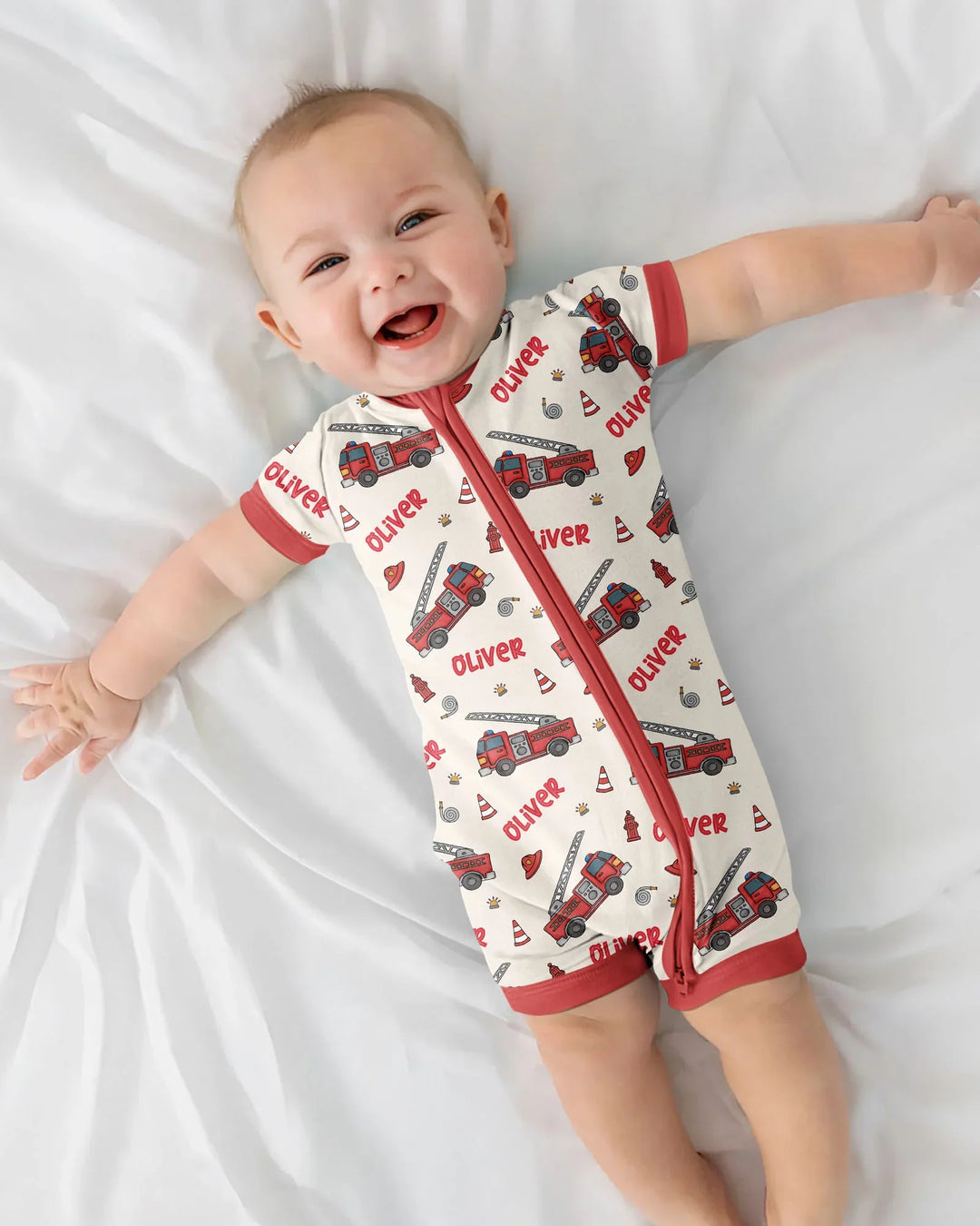 Custom Name Future Firefighters Bamboo Shorty Zippy