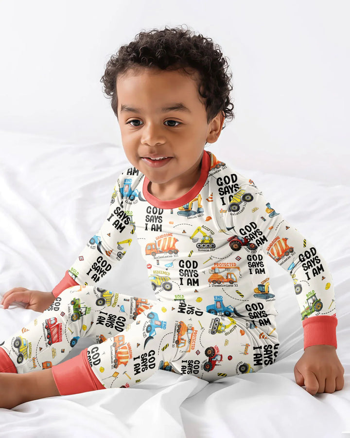 Zweiteiliges Langarm-Pyjama-Set mit Sommerfrüchten