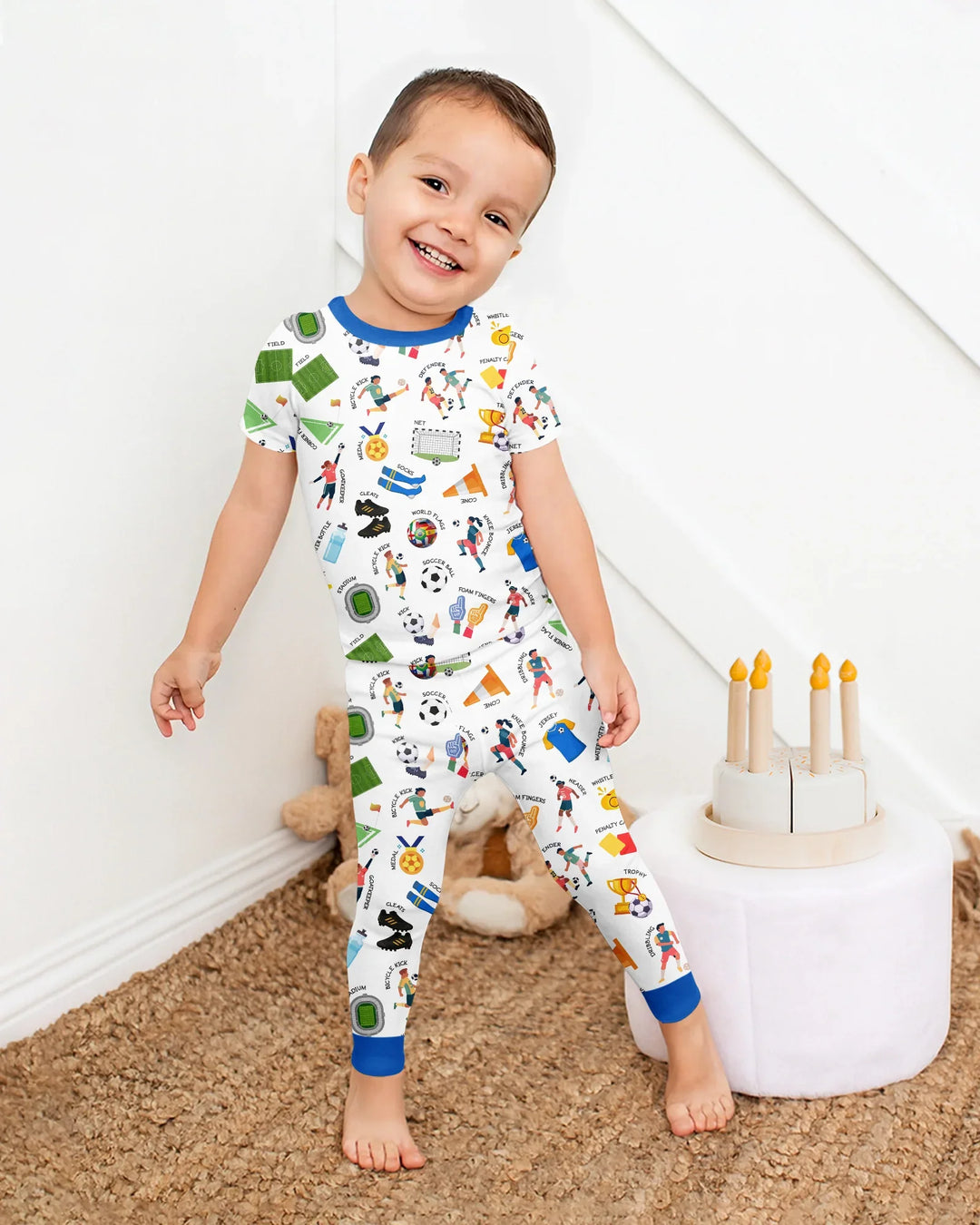 Zweiteiliges, kurzärmliges Pyjama-Set mit Marienkäfern