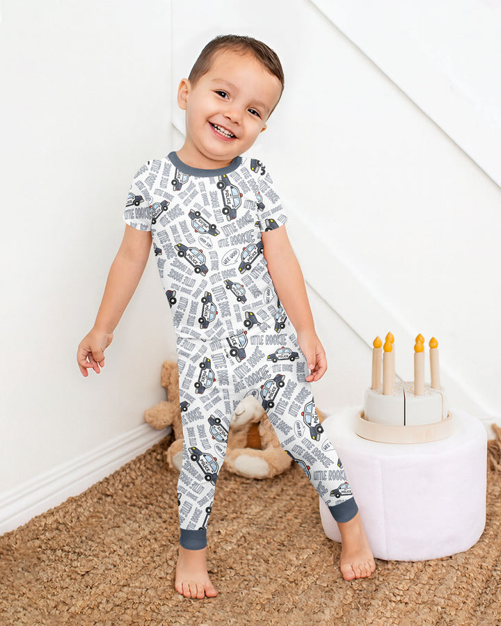 Little Rookie Bamboo Two Piece Short Sleeve Pajama Set