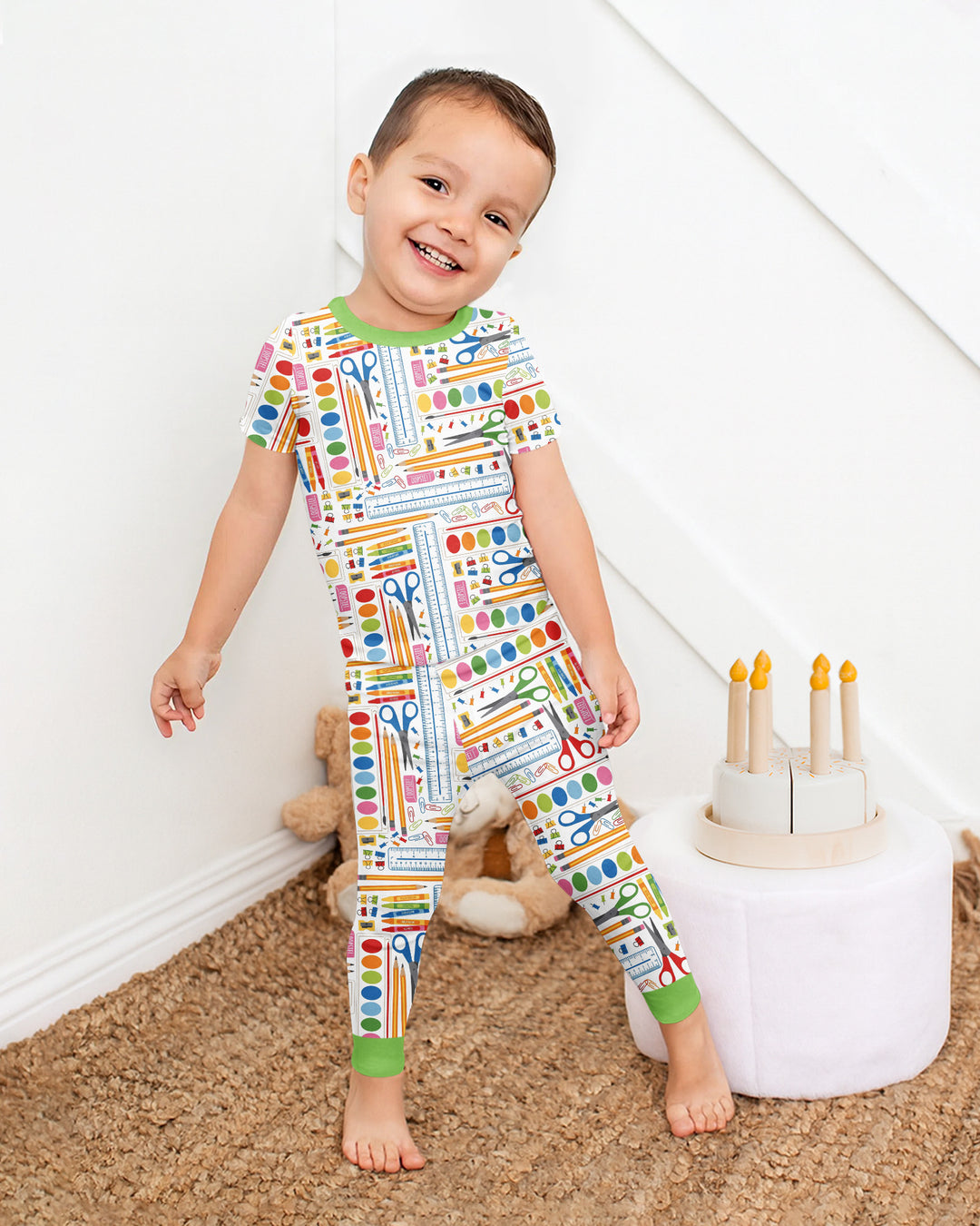 Craft Corner Bamboo Two Piece Short Sleeve Pajama Set