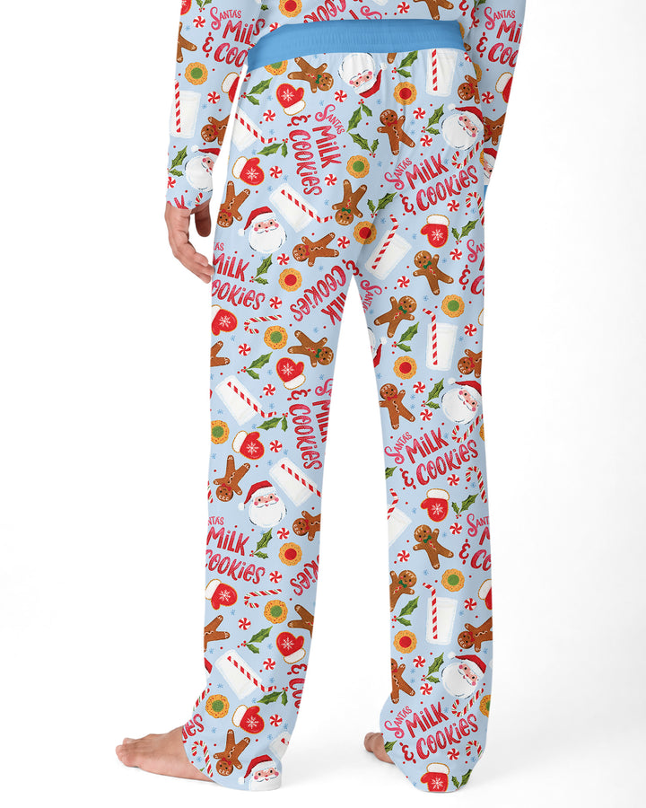 Santas, Milk and Cookies Bamboo Men's Pajama Set