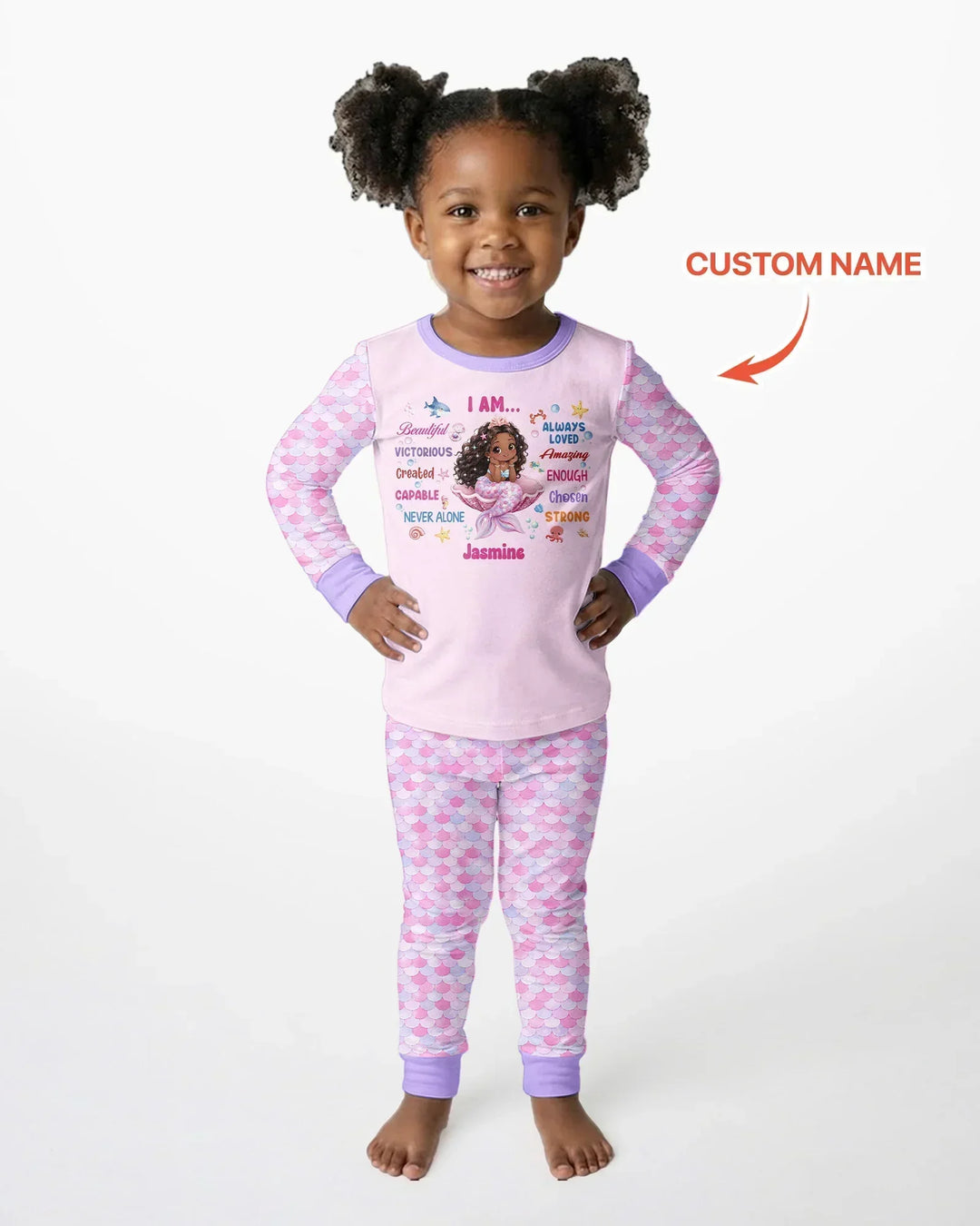 Conjunto de pijama de dos piezas de bambú con mangas largas, plantilla PERSONALIZADA