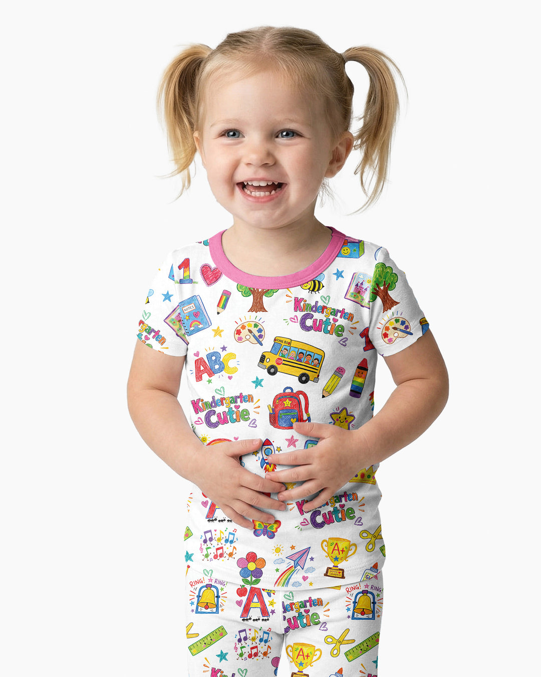 Kindergarten Cutie Bamboo Two Piece Short Sleeve Pajama Set