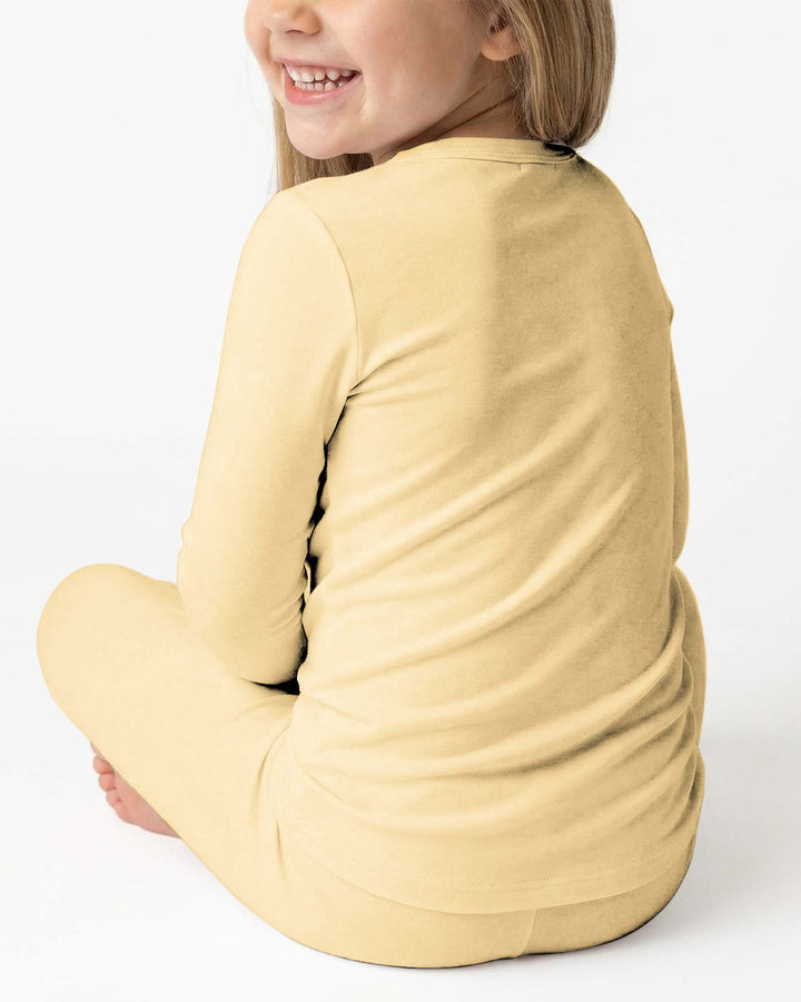 Conjunto de pijama de dos piezas de bambú en blanco antiguo