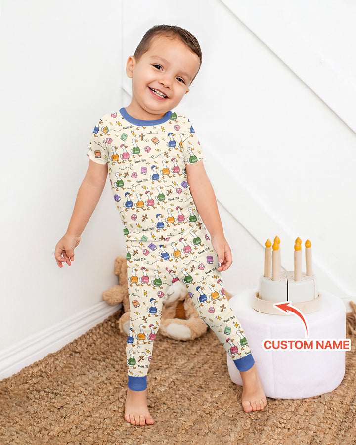 Psalm 23:6 Matching Family Bamboo Two Piece Short Sleeve Pajama Set