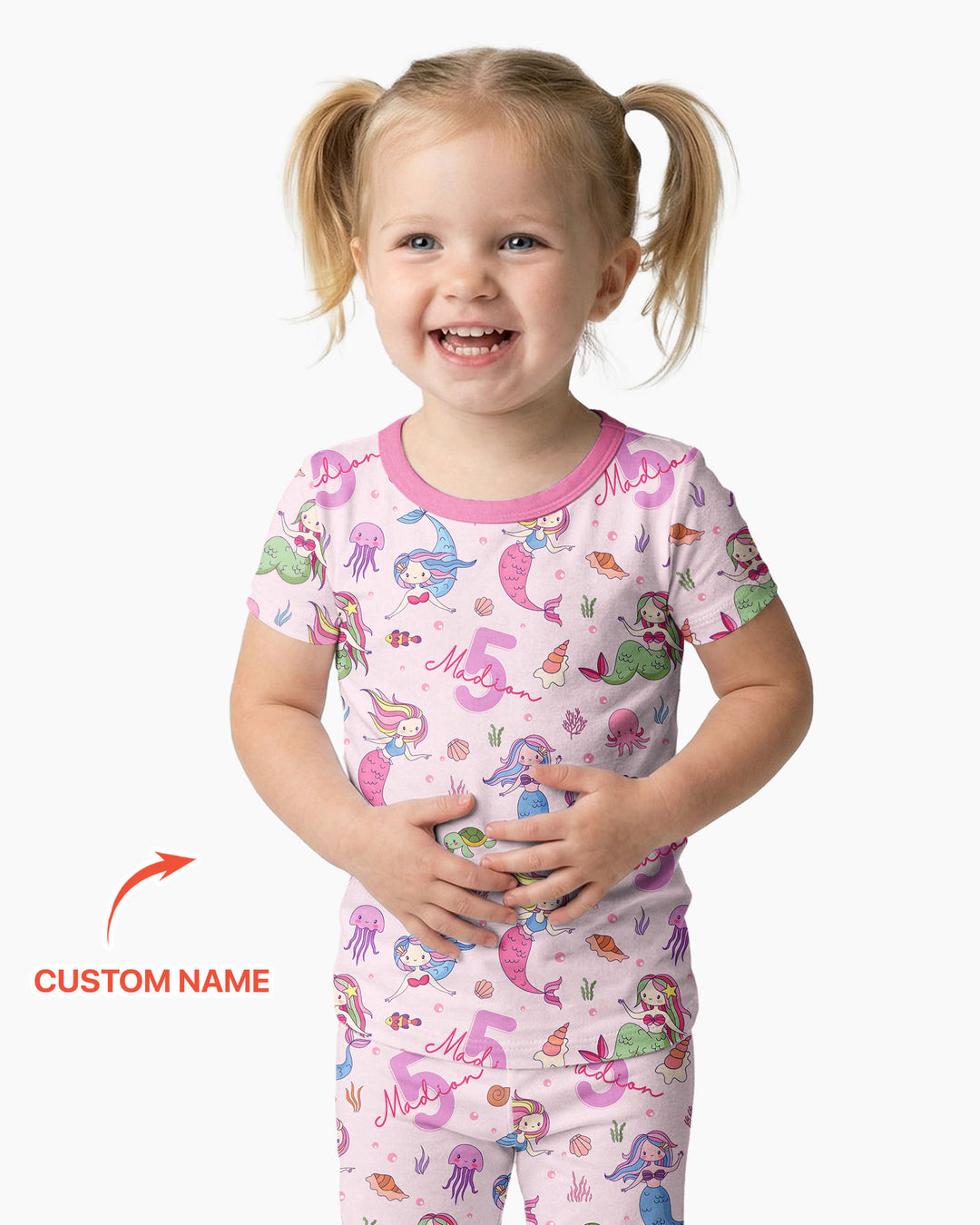 Zweiteiliges, kurzärmliges Pyjama-Set mit Marienkäfern