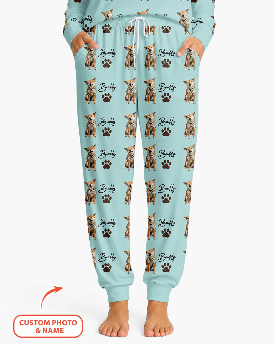 Personalized Pet Portrait Bamboo Women Pajama Set