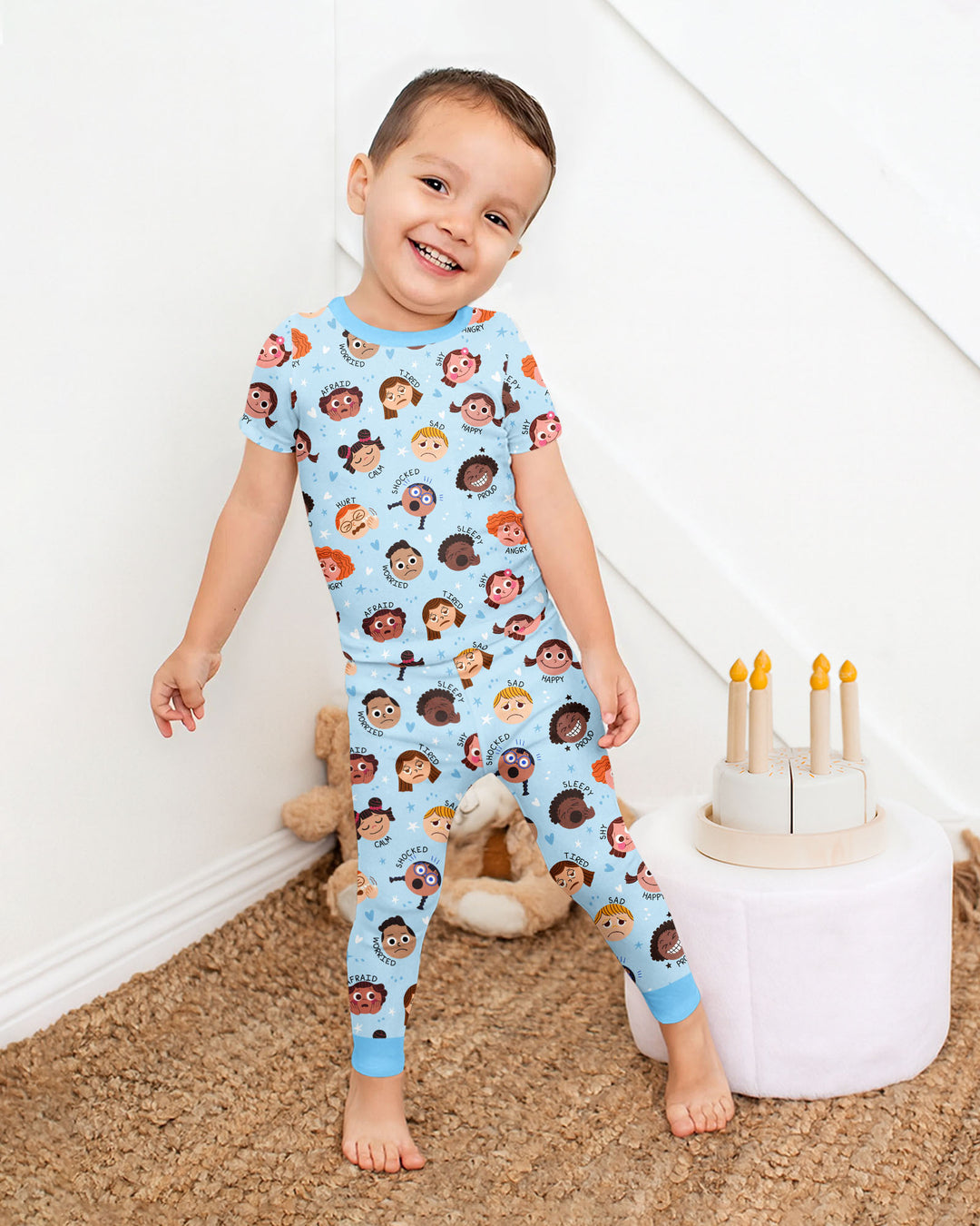 Zweiteiliges, kurzärmliges Pyjama-Set mit Marienkäfern