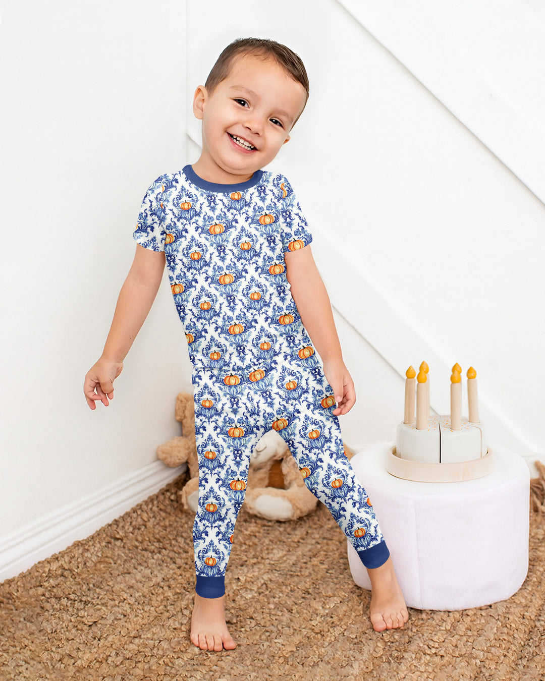 Zweiteiliges, kurzärmliges Pyjama-Set mit Marienkäfern