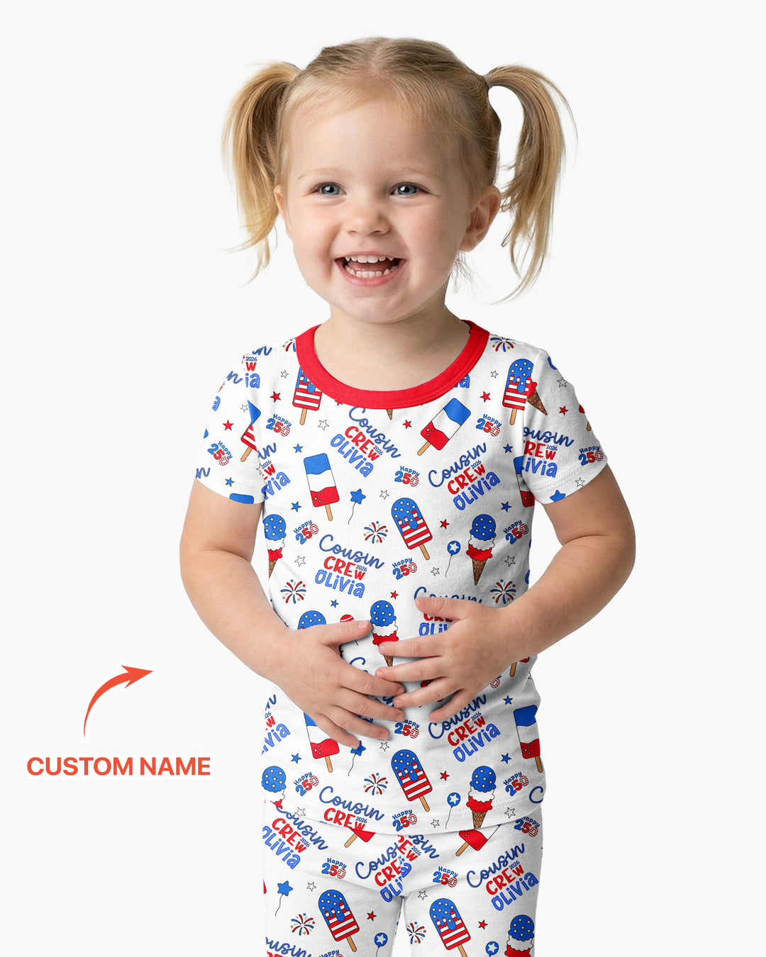Conjunto de pijama de dos piezas de bambú de manga corta, plantilla personalizada