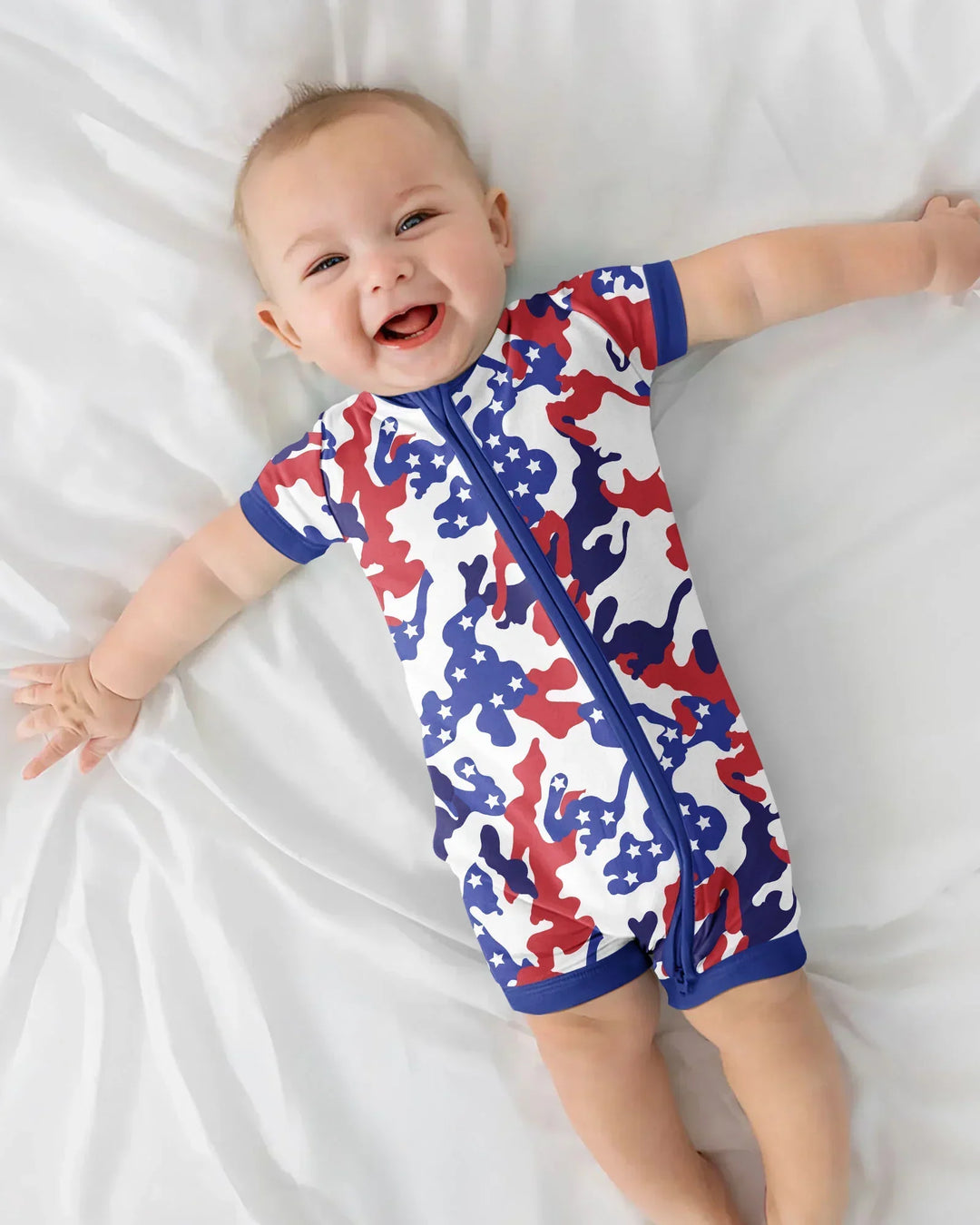 Patriot Camo Daddy & Me Matching Bamboo Shorty Zippy