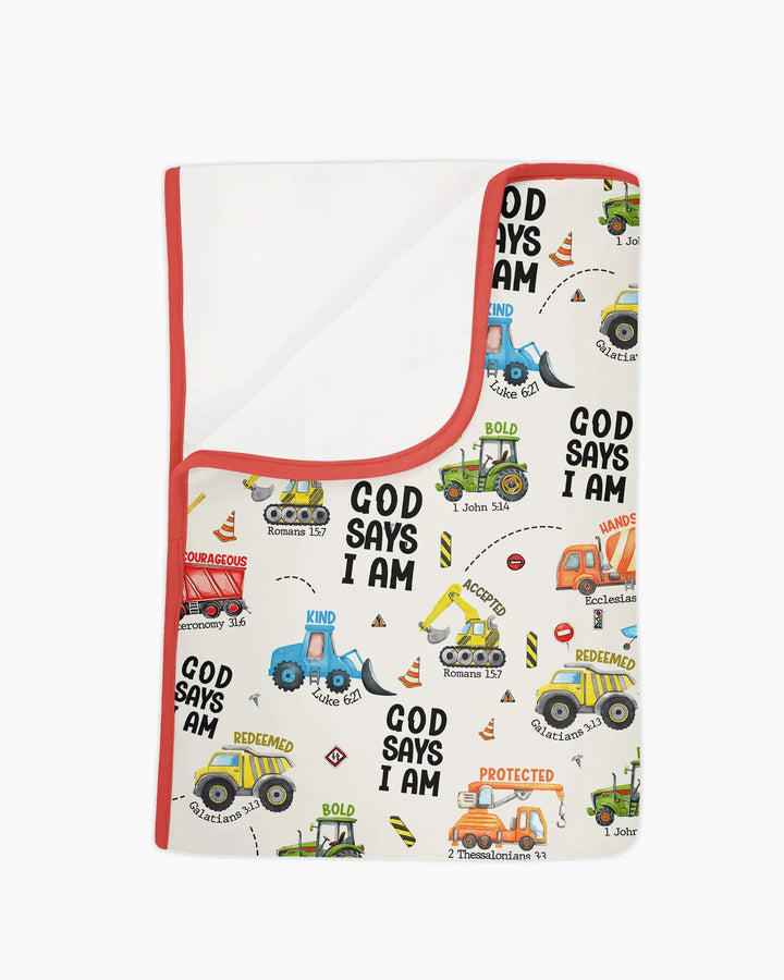 God Says I Am Boy Bamboo Blanket