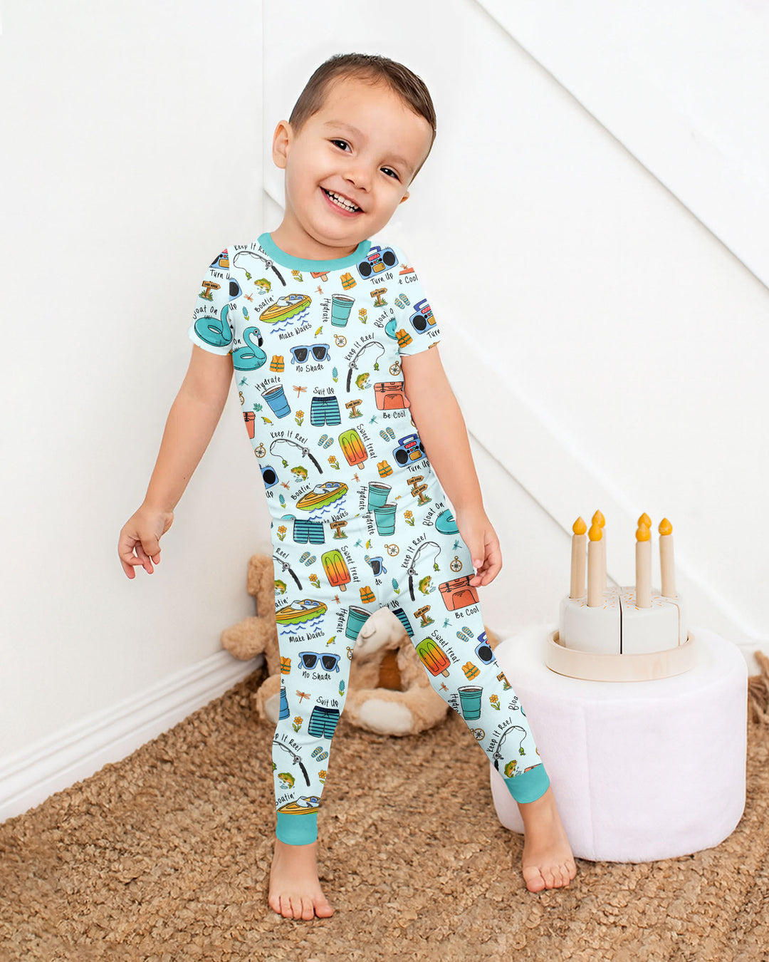 Lake Days Bamboo Two Piece Short Sleeve Pajama Set