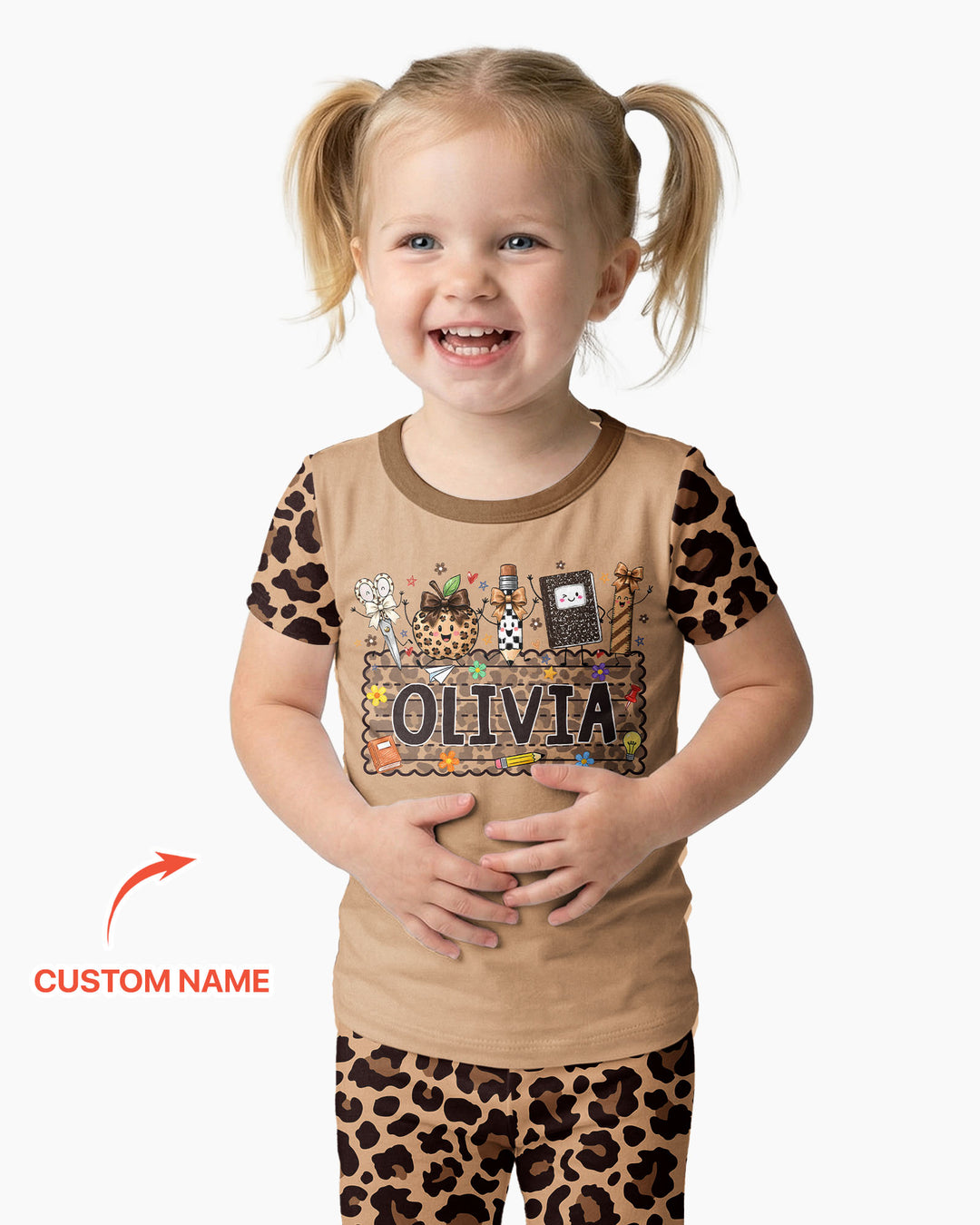 Zweiteiliges, kurzärmliges Pyjama-Set mit Marienkäfern
