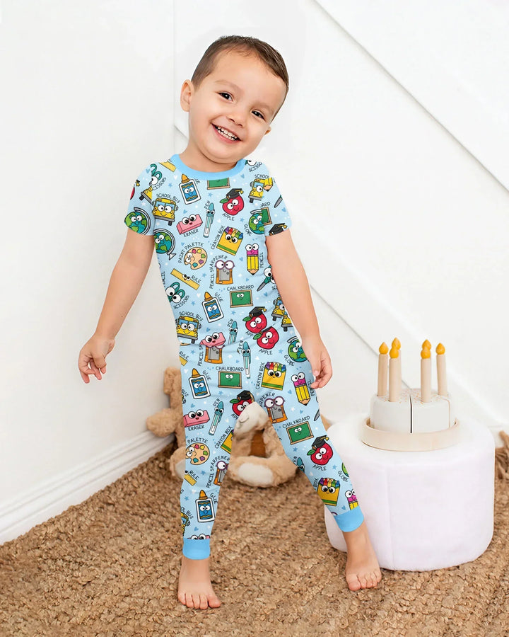 Zweiteiliges, kurzärmliges Pyjama-Set mit Marienkäfern