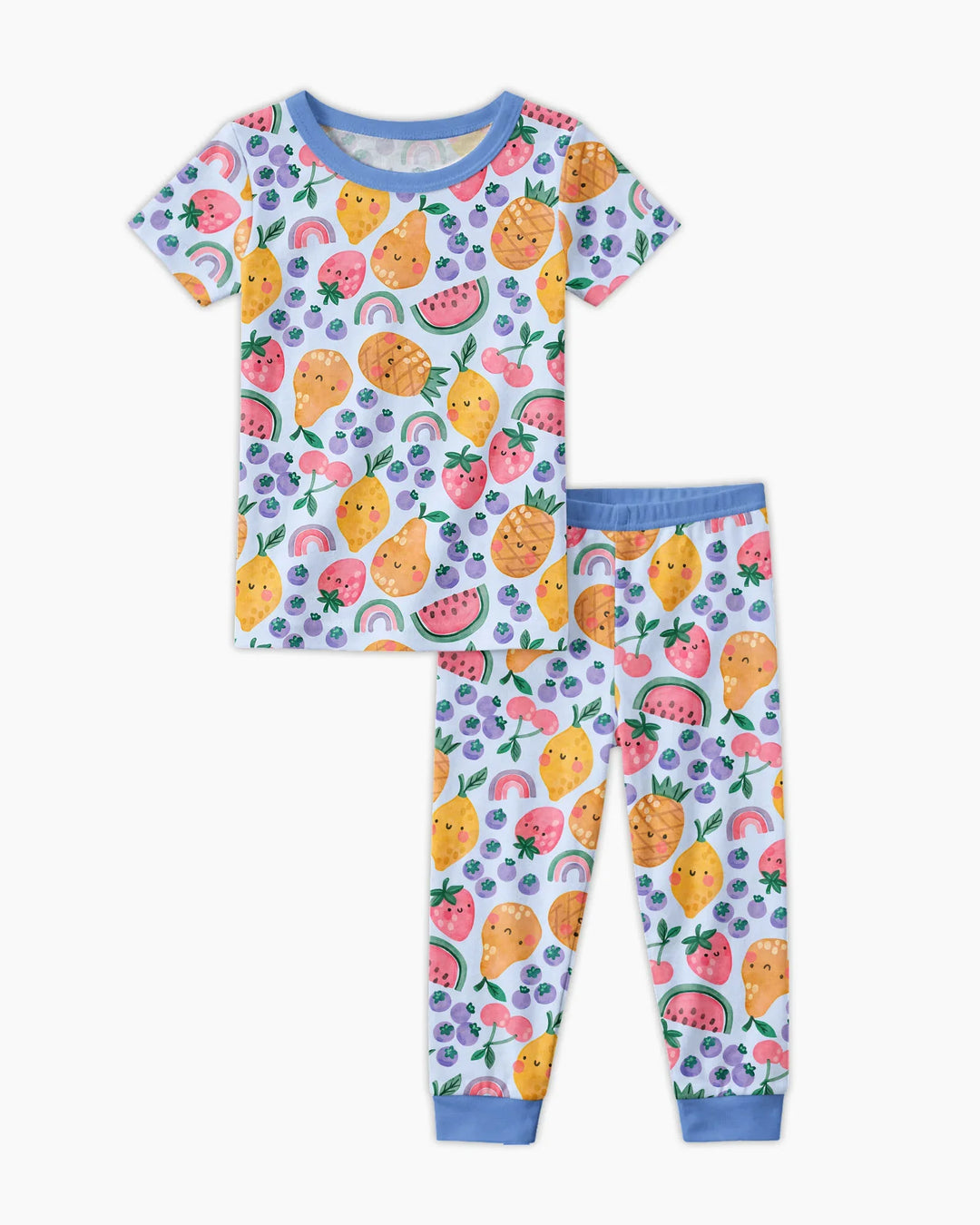 Conjunto de pijama de dos piezas de manga corta de bambú