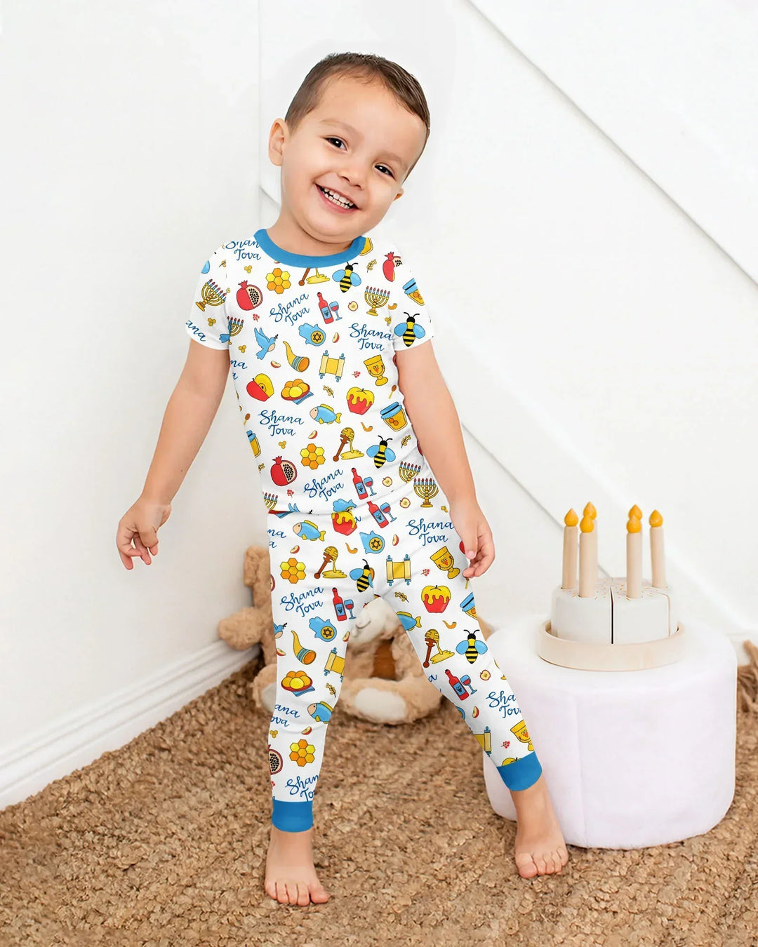 Zweiteiliges, kurzärmliges Pyjama-Set mit Marienkäfern