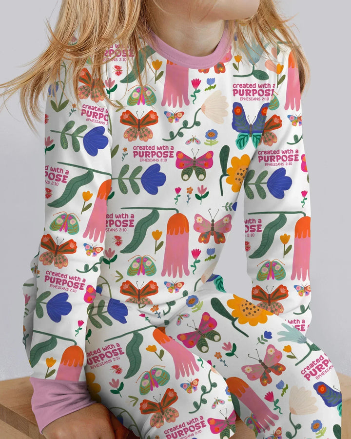 Created With A Purpose Bamboo Two Piece Long Sleeve Pajama Set