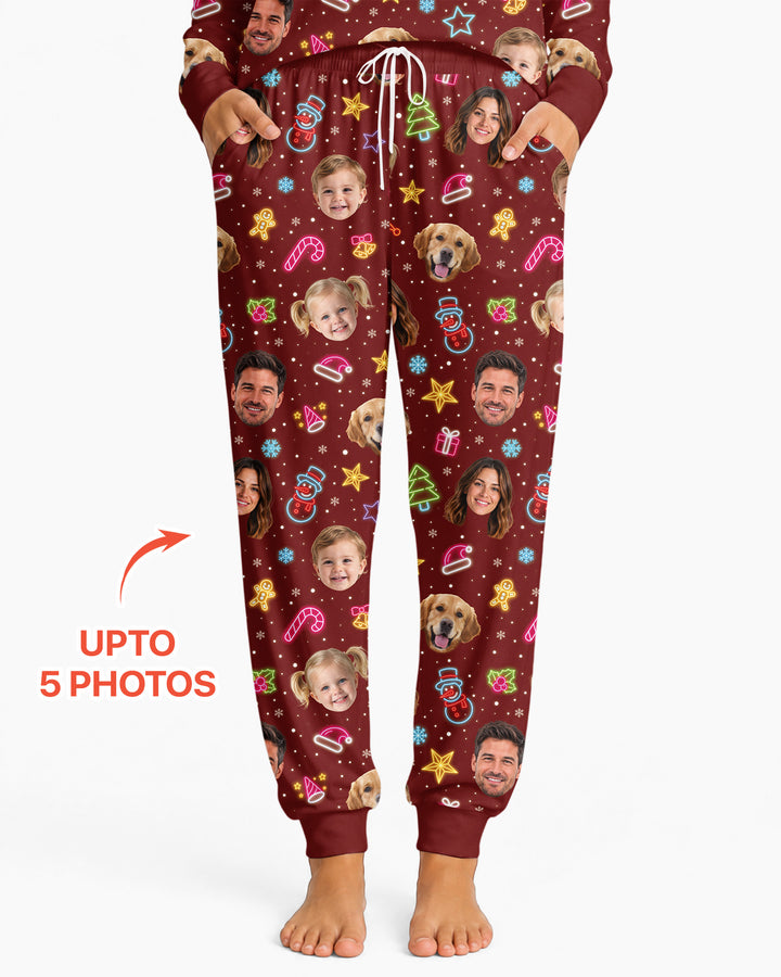 Christmas Faces Bamboo Women Pajama Set