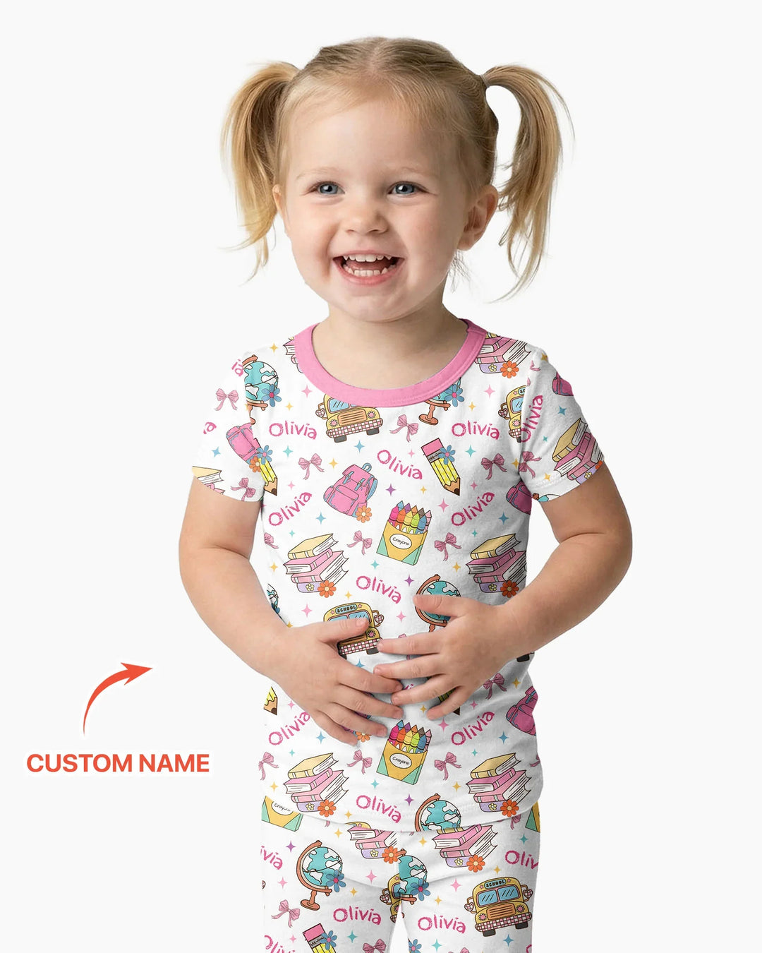 Zweiteiliges, kurzärmliges Pyjama-Set mit Marienkäfern