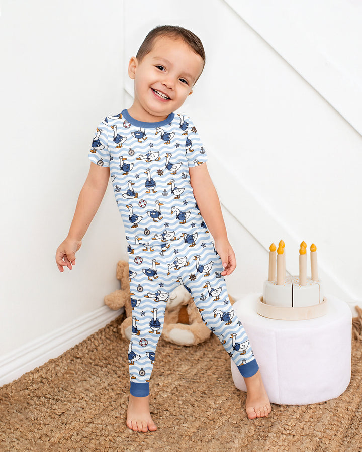 Zweiteiliges, kurzärmliges Pyjama-Set mit Marienkäfern
