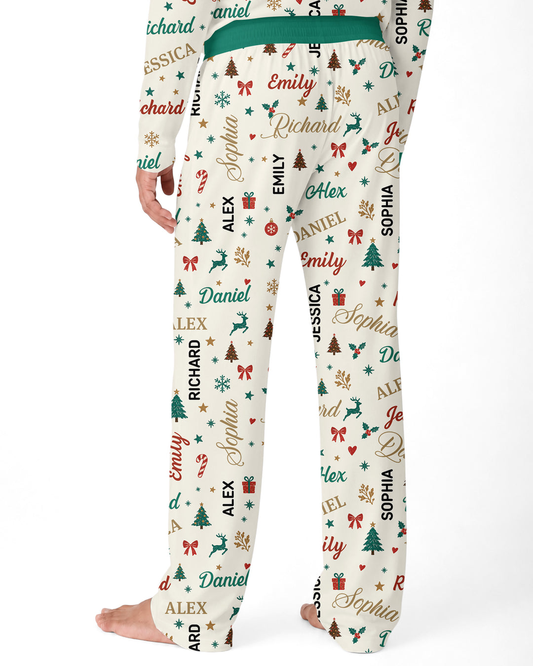 Custom Daddy Christmas Belongs To Bamboo Men's Pajama Set