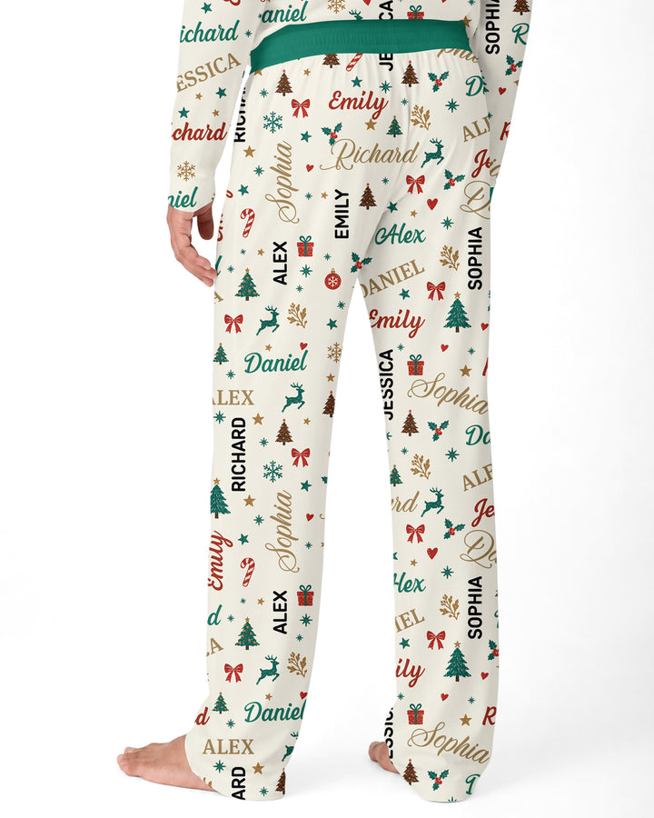 Custom Daddy Christmas Belongs To Bamboo Men's Pajama Set