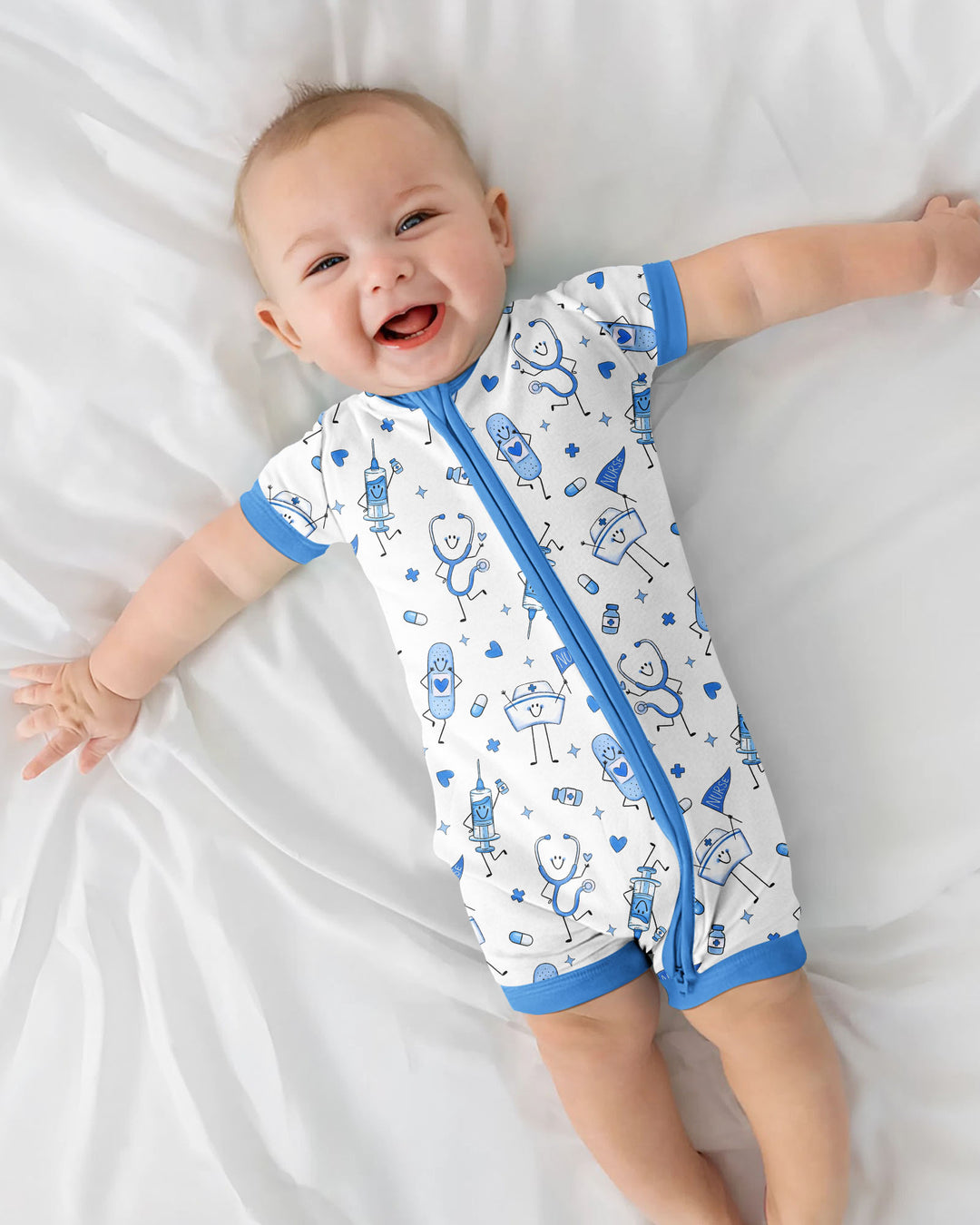Cute Nurse Crew Bamboo Shorty Zippy