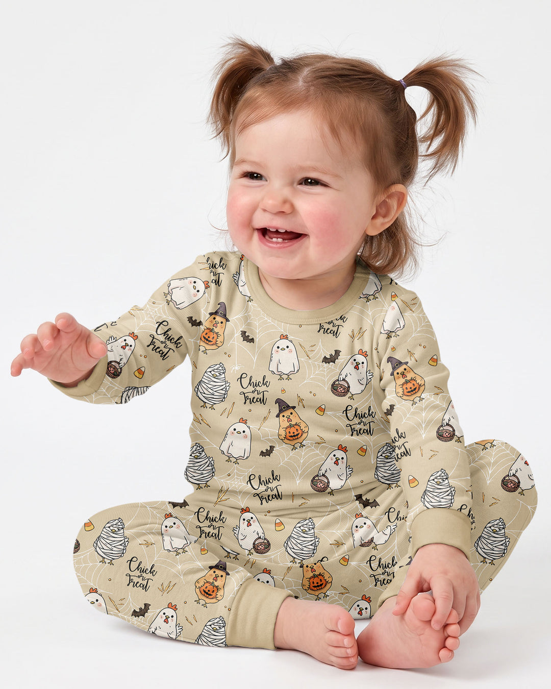 Chick Or Treat Bamboo Two Piece Long Sleeve Pajama Set