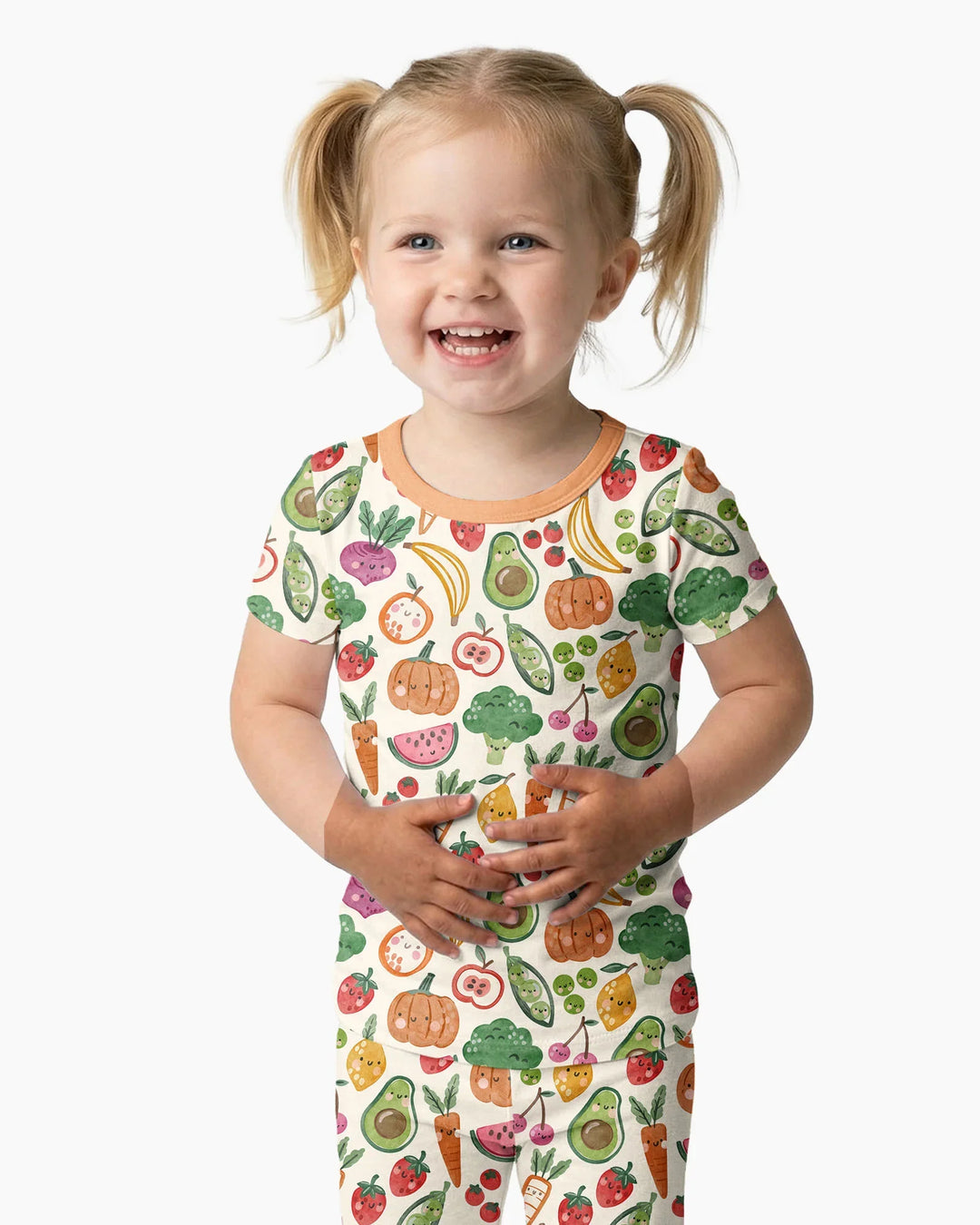 Conjunto de pijama de dos piezas de manga corta de bambú