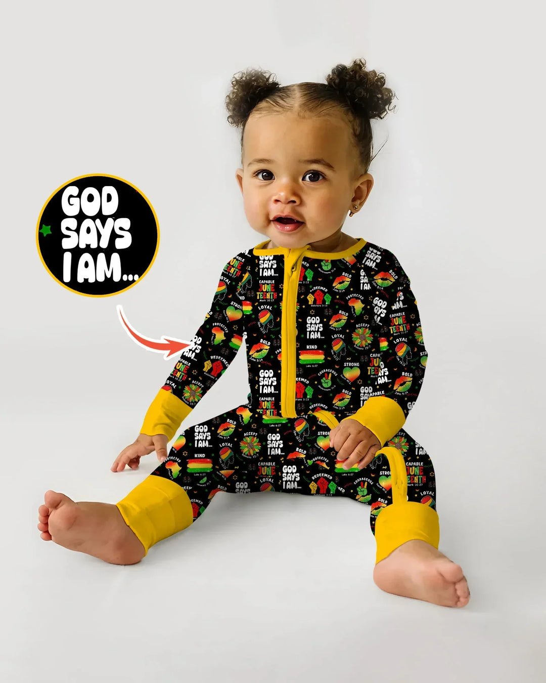 God Says I Am Juneteenth Blessings Bamboo Convertible Zippy