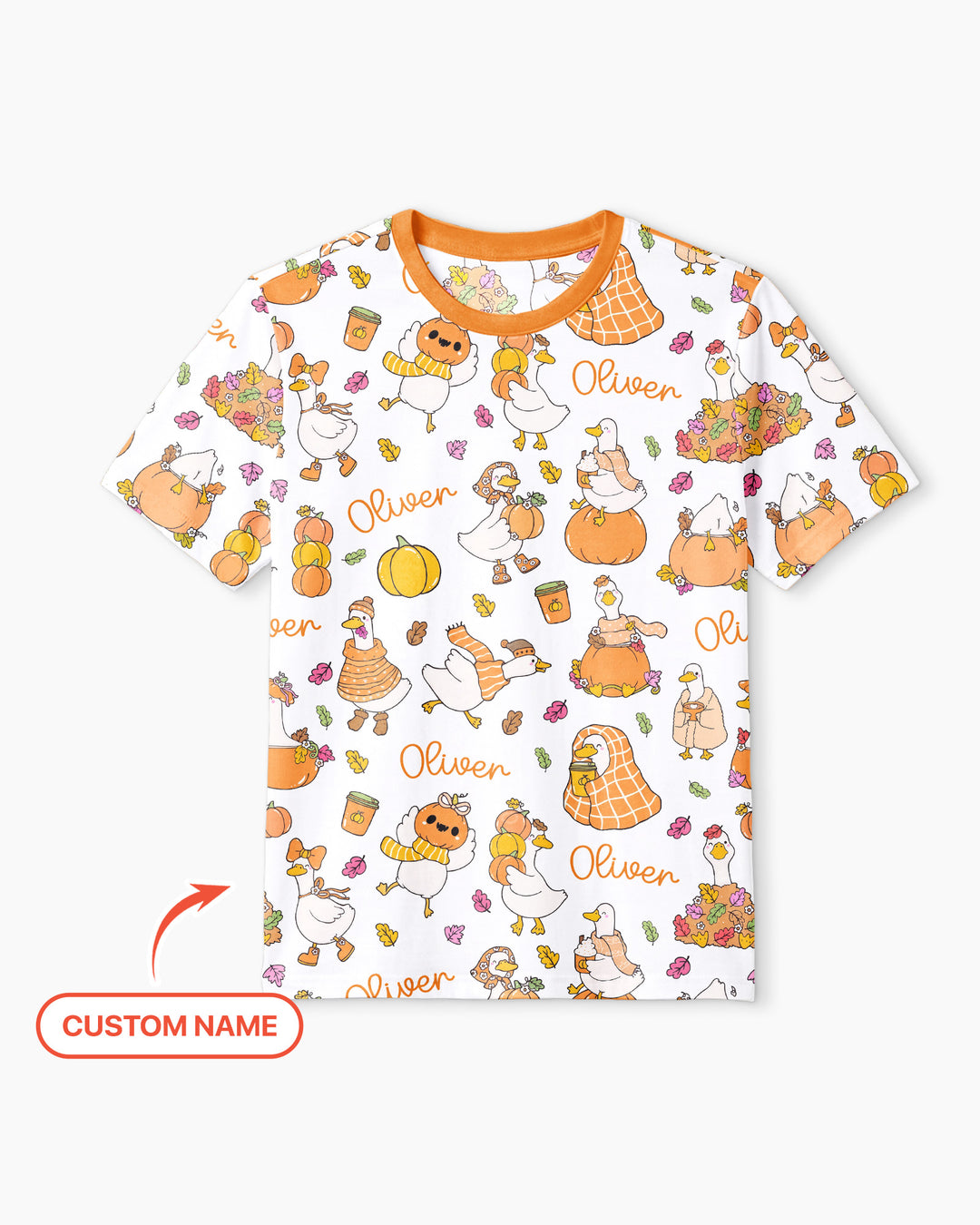 Fall Silly Goose Bamboo Men Short Sleeve Short Pajama Set