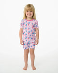 Infertility Awareness Blue and Pink Bamboo Two Piece Short Sleeve Shorts Pajama Set