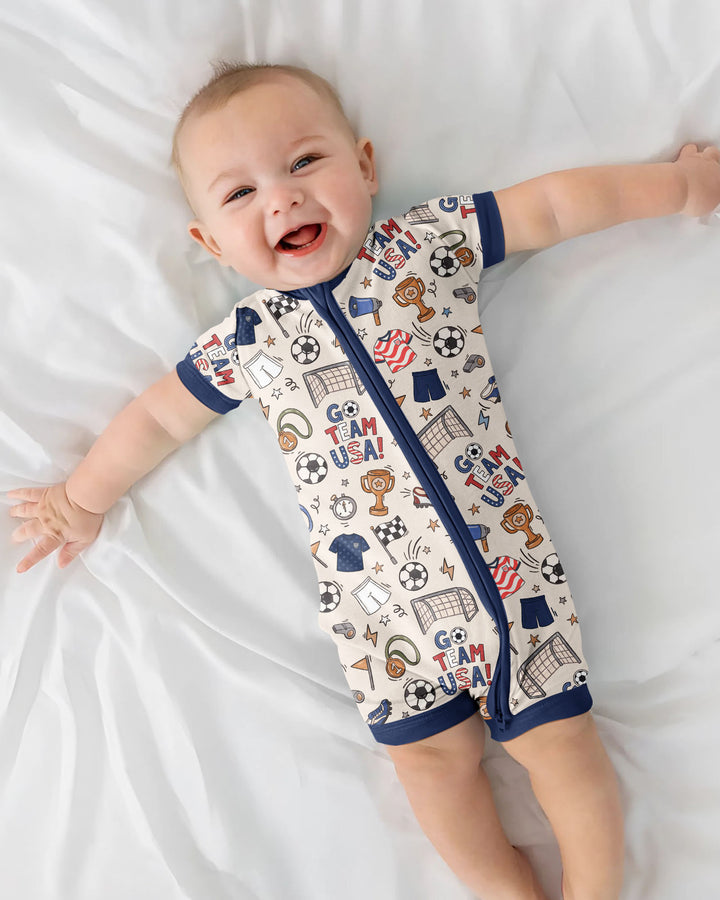 Soccer Go Team USA Bamboo Shorty Zippy