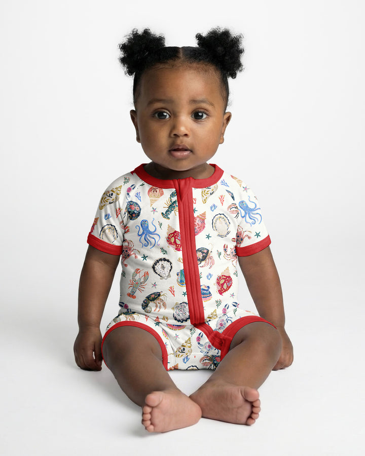 Preppy Coastal Bamboo Shorty Zippy