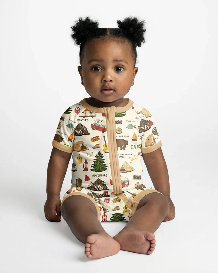 Outdoor Camping Adventure Family Matching Bamboo Shorty Zippy