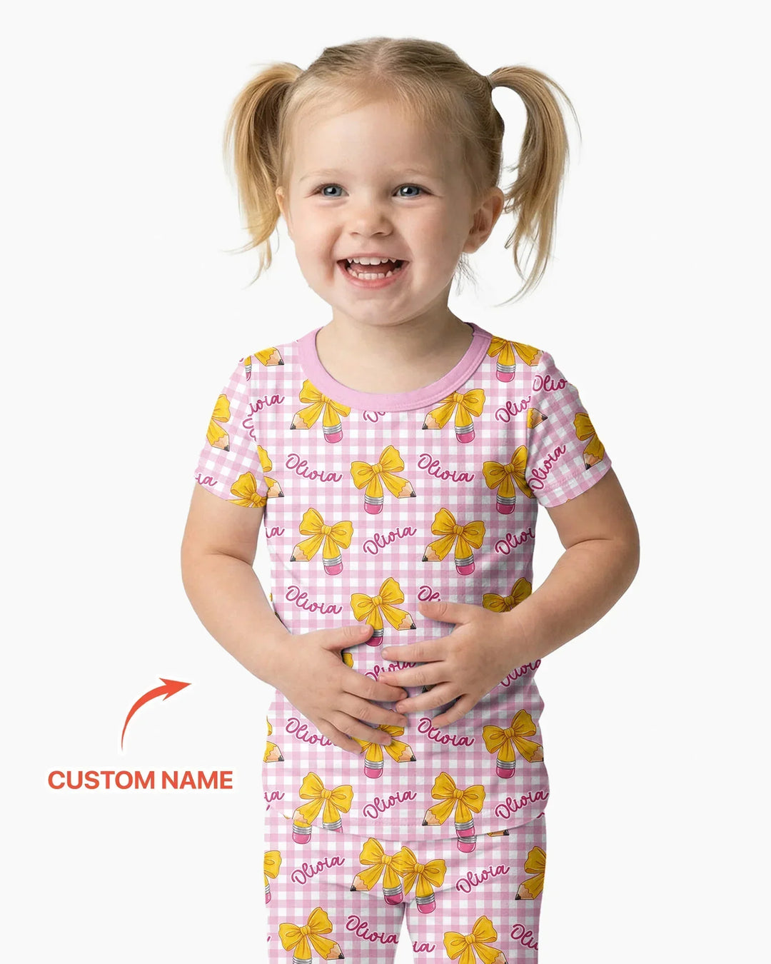 Coquette Back To School Bamboo Two Piece Long Sleeve Pajama Set