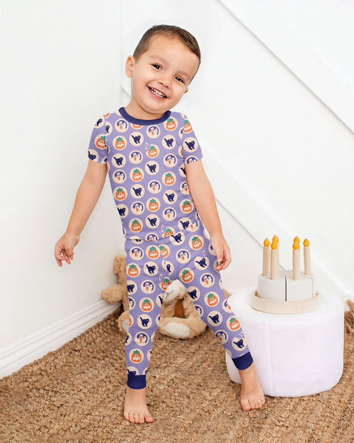 Zweiteiliges, kurzärmliges Pyjama-Set mit Marienkäfern
