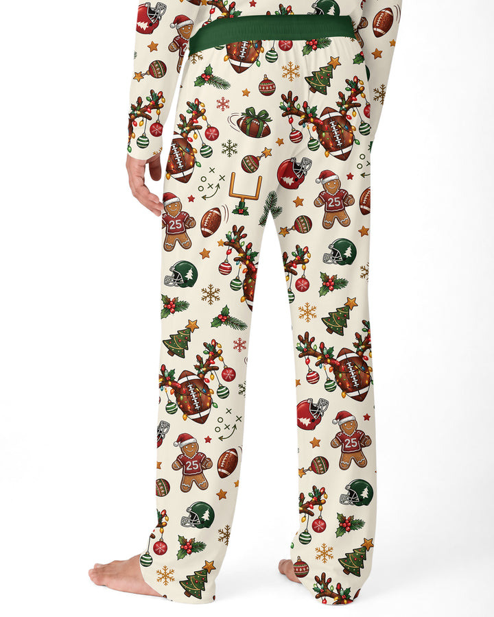 Football Christmas Merry Kickmas Bamboo Men's Pajama Set