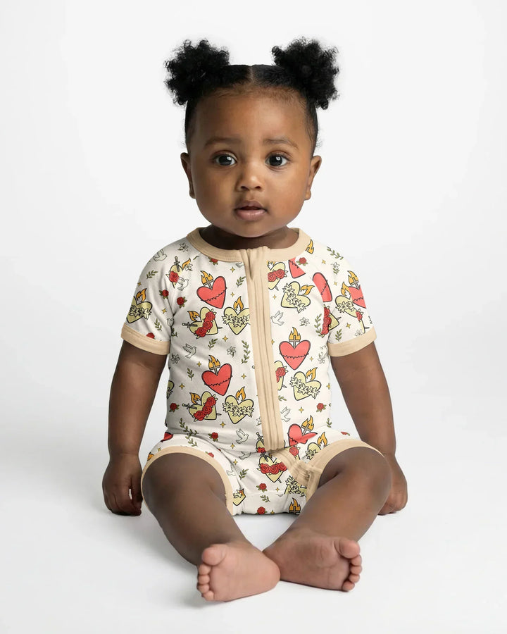 Three Sacred Hearts Bamboo Shorty Zippy
