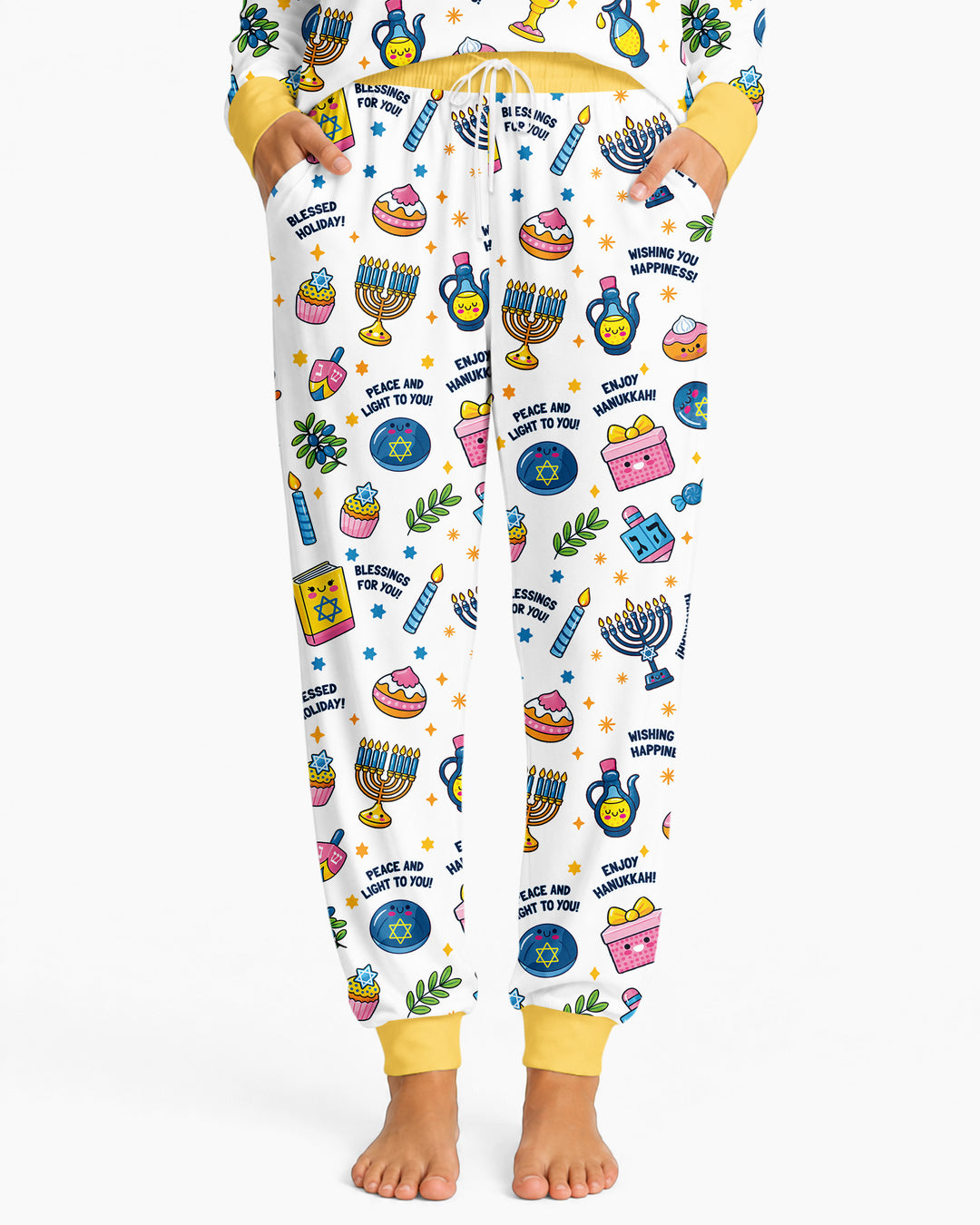 Kawaii Menorah Holiday Bamboo Women Pajama Set