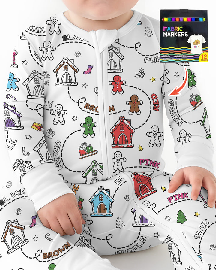 Colorable Matching Color Gingerbread Bamboo Convertible Zippy