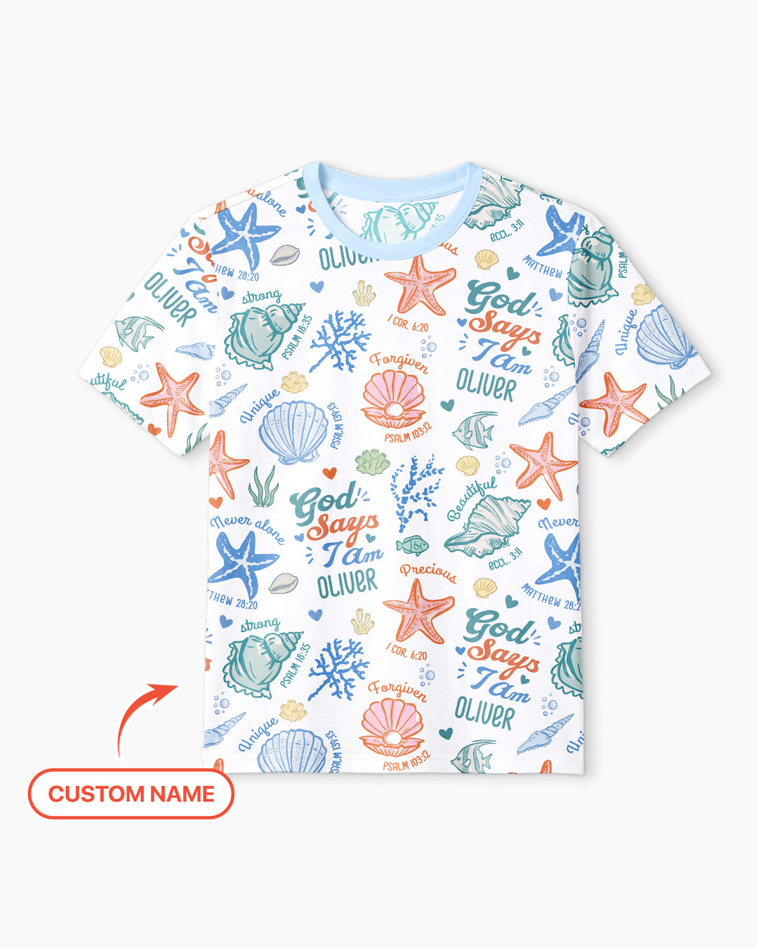 Coastal God Says I Am Custom Name Bamboo Men Short Sleeve Short Pajama Set