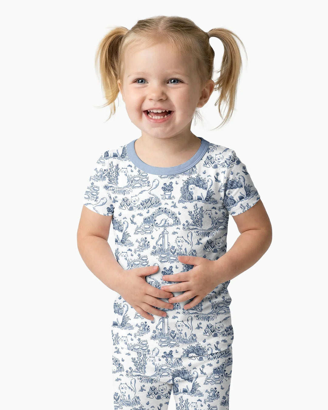 Conjunto de pijama de dos piezas de manga corta de bambú