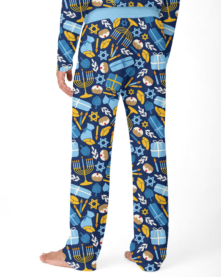 Oy to the World Hanukkah Bamboo Men's Pajama Set