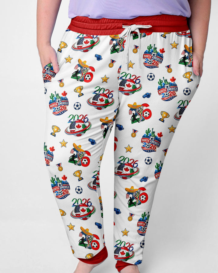 World Soccer North America 2026 Family Matching Bamboo Women Pajama Set