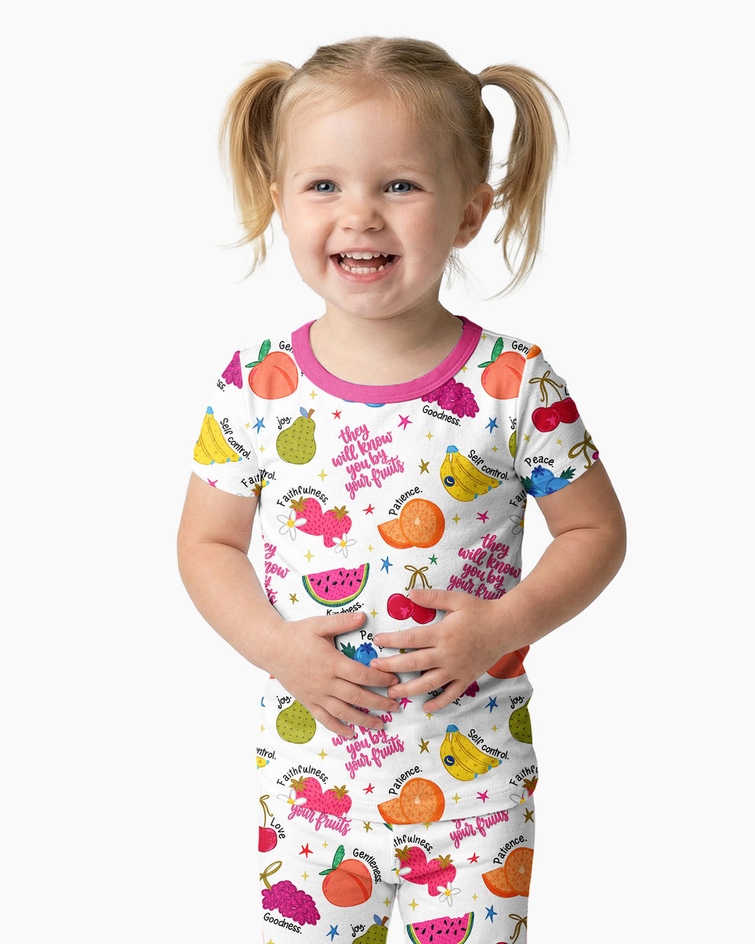 Zweiteiliges, kurzärmliges Pyjama-Set mit Marienkäfern
