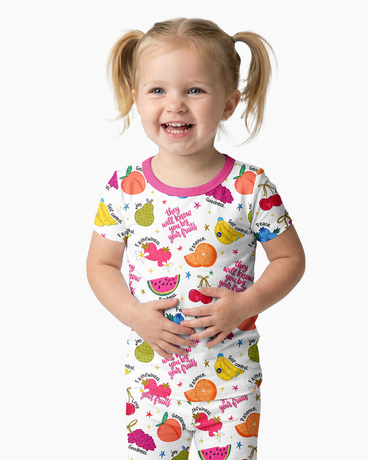Zweiteiliges, kurzärmliges Pyjama-Set mit Marienkäfern