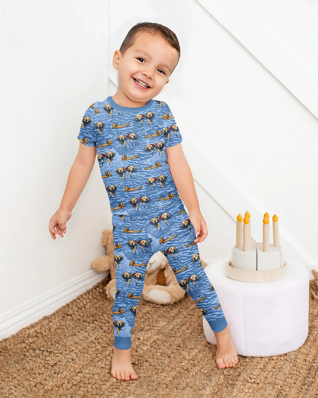Zweiteiliges, kurzärmliges Pyjama-Set mit Marienkäfern
